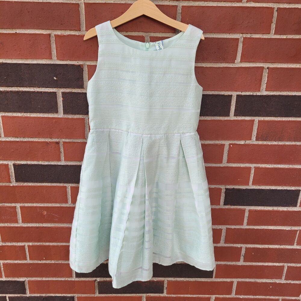 St. Bernard Dunnes Stores Size 10 Girls Sage Light Green Party Dress Lined